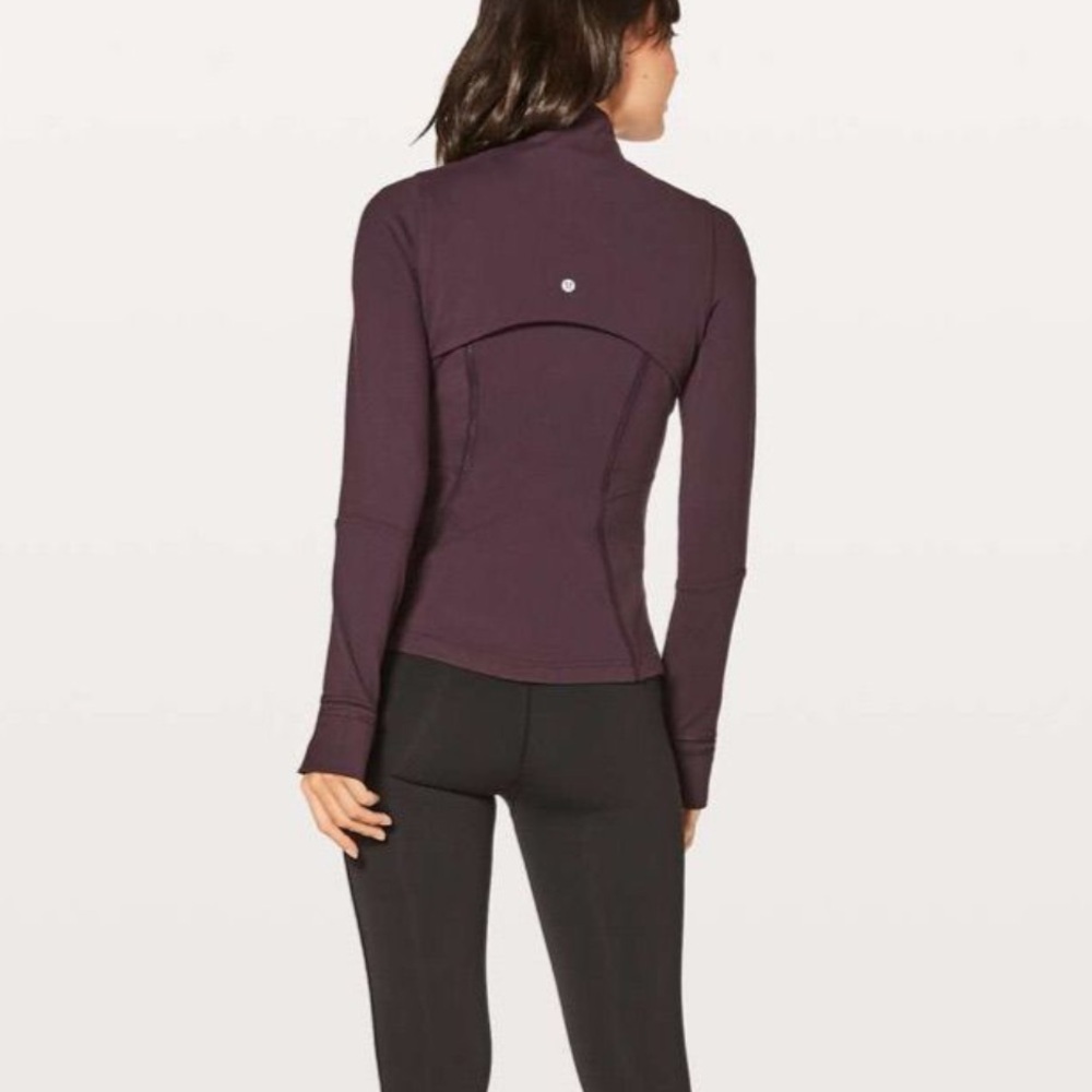 Lululemon Define Jacket Wing Mesh Black Cherry Size 10 - Picture 2 of 6
